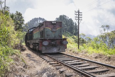Sri Lanka 'daki ünlü eski tren.