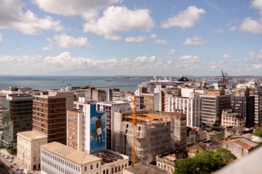 Salvador Körfezi 'nin güzel manzarası - Bahia, Brezilya