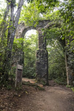 Eski tarihi Lazareto Aqueduct Ilha Grande, Rio de Janeiro