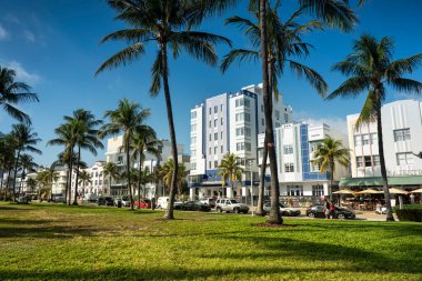 Ocean Drive 'daki South Beach Miami sanat deco otelleri