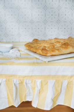 Focaccia Mermer üzerine Mermer ve Desenli Duvar
