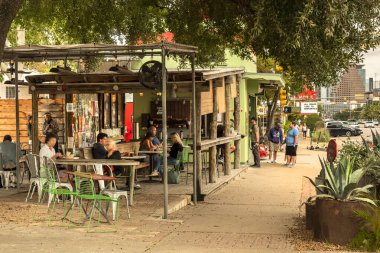 Austin Teksas Güney Kongresi Sokak Dükkanları ve Restoranları