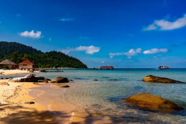 Malezya 'daki Pulau Tioman tropikal adası.