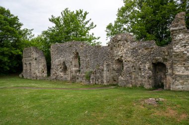 Lewes Manastırı 'ndaki eski tarihi duvarlara ve harabelere bakın.
