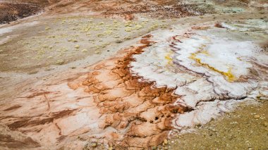 Utah Çölünde Dönen Mineral Örnekleri Hava Görüntüsü