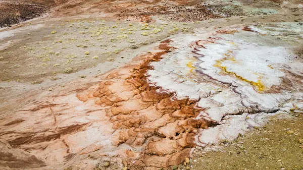 Utah Çölünde Dönen Mineral Örnekleri Hava Görüntüsü