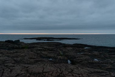 Superior Gölü 'nde Bulutlu Bir Gece