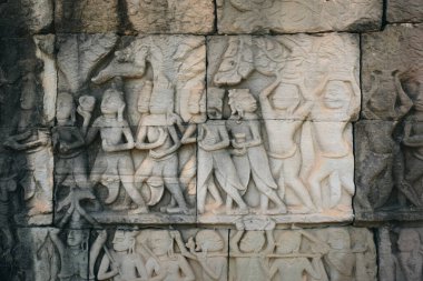 Kamboçya 'daki Angkor Wat' taki Dekoratif Duvar Motivasyonunun Detayları