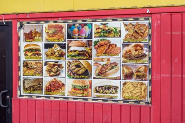 Georgia, Decatur 'da Bir Restoranın Yanındaki Menü