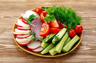 Sebzeli taze sebzeler.