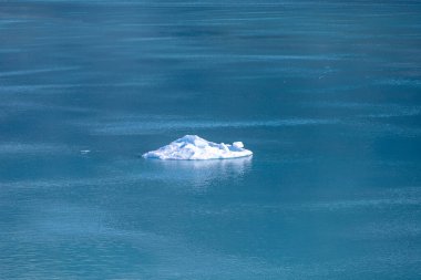 Alaska Körfezi 'nde yüzen küçük buzdağı