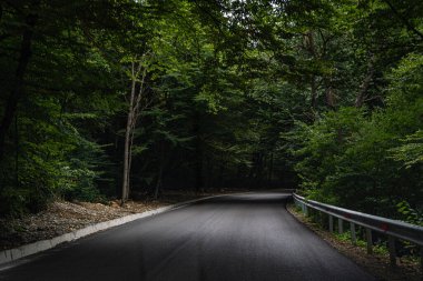 Gürcistan 'ın Kafkasya dağlarında yol