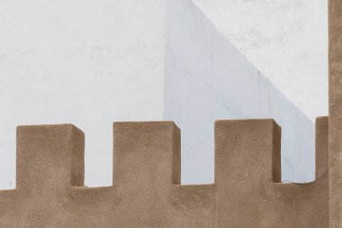 Fas köyünde desenli bina ve duvarlar