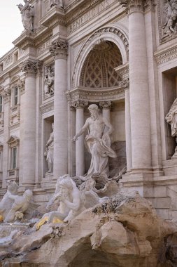 Trevi Fountain close-up featuring intricate sculptures and details