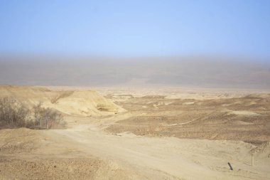 sandy and rocky desert landscape