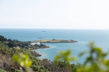 Dalkey Island and coastline view from Dublin, Ireland