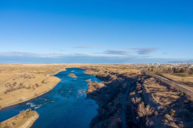 Great Falls, Montana drone shot in December