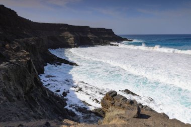 On the dramatic coast in Los Molinos, Fuerteventura, Spain.