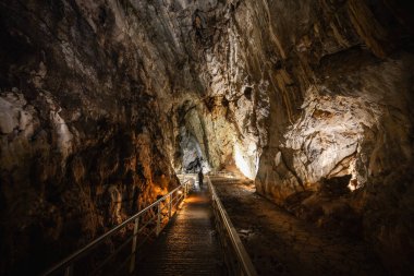 the cave at lake Kastria on the Peloponnese