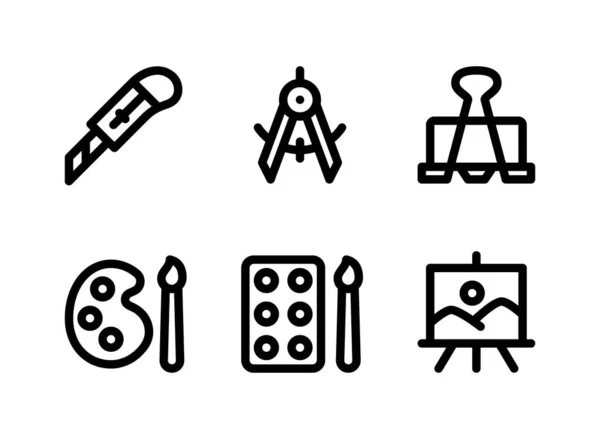 Simple Set Back School Related Vector Line Icons Содержит Иконки — стоковый вектор