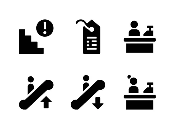 Простий Набір Супермаркетів Пов Язаний Vector Solid Icons Містить Ікони — стоковий вектор