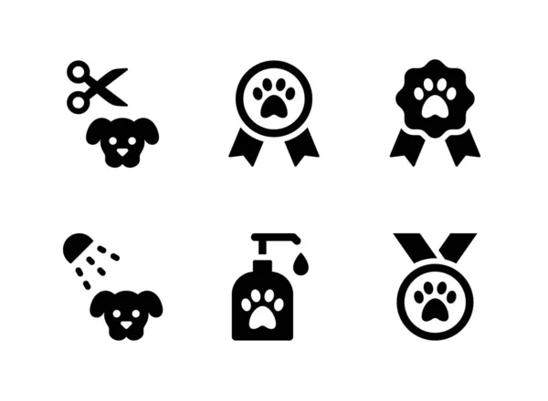 Eenvoudige Set Van Pets Shop Vector Solid Icons Bevat Iconen — Stockvector