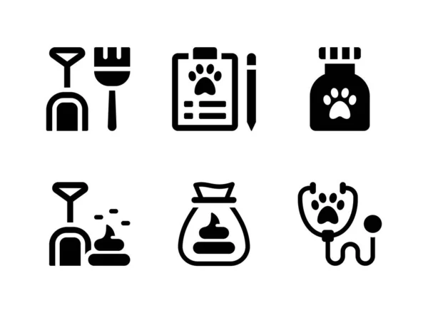 Простой Набор Векторных Иконок Магазине Домашних Животных Содержит Иконы Метла — стоковый вектор