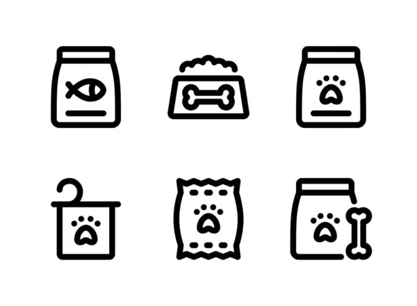 Simple Set Pets Shop Related Vector Line Icons Contains Icons — Stock Vector
