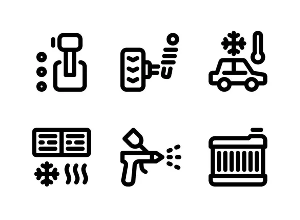 Einfache Set Von Car Service Related Vector Line Icons Enthält — Stockvektor