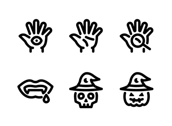Simple Set Celestial Witchcraft Related Vector Line Icons Содержит Иконки — стоковый вектор