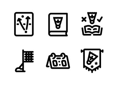 Simple Set of Badminton Related Line Icons. Contains Icons as Tactic, Rules Book, Net Pool and more. clipart