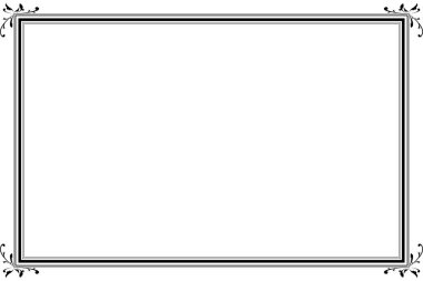 Süslü vintage çerçevelerin elementleri. Beyaz, klasik el yazısı kıvrımlarında sınır siyahı, çiçek motifleri. Tebrik kartları için tasarım baskısı, düğün davetiyeleri, restoran menüsü, kraliyet sertifikaları. 53.