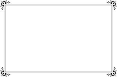 Süslü vintage çerçevelerin elementleri. Beyaz, klasik el yazısı kıvrımlarında sınır siyahı, çiçek motifleri. Tebrik kartları için tasarım baskısı, düğün davetiyeleri, restoran menüsü, kraliyet sertifikaları. Set 24