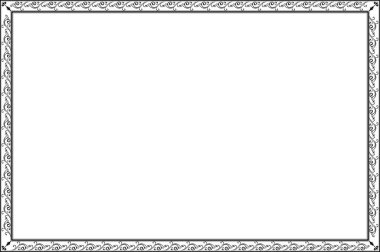 Süslü vintage çerçevelerin elementleri. Beyaz, klasik el yazısı kıvrımlarında sınır siyahı, çiçek motifleri. Tebrik kartları için tasarım baskısı, düğün davetiyeleri, restoran menüsü, kraliyet sertifikaları. 91. set