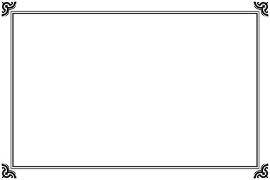 Süslü vintage çerçevelerin elementleri. Beyaz Mısır motiflerinde sınır siyahı. Tebrik kartları için tasarım baskısı, düğün davetiyeleri, restoran menüsü, kraliyet sertifikaları. Set 3