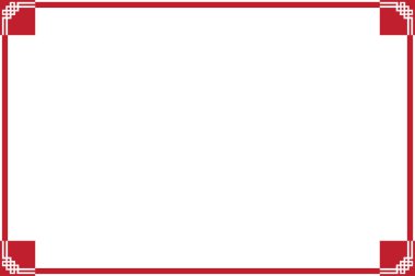 Süslü vintage çerçevelerin elementleri. Beyaz doğu motiflerinde sınır kırmızısı. Tebrik kartları için tasarım baskısı, düğün davetiyeleri, restoran menüsü, kraliyet sertifikaları. 61. Set