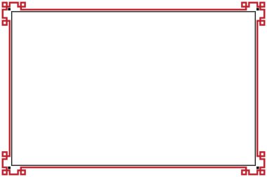 Süslü vintage çerçevelerin elementleri. Beyaz doğu motiflerinde sınır kırmızısı. Tebrik kartları için tasarım baskısı, düğün davetiyeleri, restoran menüsü, kraliyet sertifikaları. 74 ayarla.
