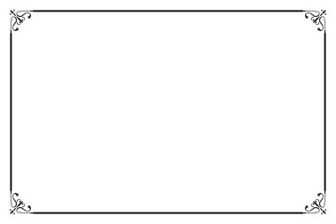 Süslü vintage çerçevelerin elementleri. Beyaz, klasik el yazısı kıvrımlarında sınır siyahı, çiçek motifleri. Tebrik kartları için tasarım baskısı, düğün davetiyeleri, restoran menüsü, kraliyet sertifikaları. 355 'i ayarla