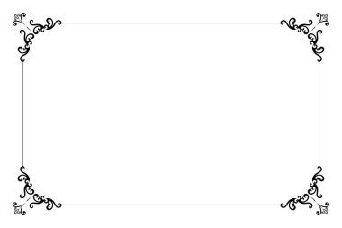 Süslü vintage çerçevelerin elementleri. Beyaz, klasik el yazısı kıvrımlarında sınır siyahı, çiçek motifleri. Tebrik kartları için tasarım baskısı, düğün davetiyeleri, restoran menüsü, kraliyet sertifikaları. 62 'yi ayarla