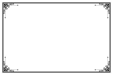 Süslü vintage çerçevelerin elementleri. Beyaz, klasik el yazısı kıvrımlarında sınır siyahı, çiçek motifleri. Tebrik kartları için tasarım baskısı, düğün davetiyeleri, restoran menüsü, kraliyet sertifikaları. 72 ayarla.