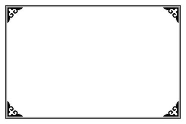 Süslü vintage çerçevelerin elementleri. Beyaz, klasik el yazısı kıvrımlarında sınır siyahı, çiçek motifleri. Tebrik kartları için tasarım baskısı, düğün davetiyeleri, restoran menüsü, kraliyet sertifikaları. 96 'yı ayarla