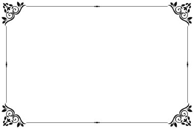 Süslü vintage çerçevelerin elementleri. Beyaz, klasik el yazısı kıvrımlarında sınır siyahı, çiçek motifleri. Tebrik kartları için tasarım baskısı, düğün davetiyeleri, restoran menüsü, kraliyet sertifikaları. 109 'u ayarla