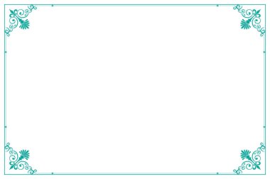 Süslü vintage çerçevelerin elementleri. Beyaz, klasik el yazısı kıvrımlarında sınır ışığı yeşili, çiçek motifleri. Tebrik kartları için tasarım baskısı, düğün davetiyeleri, restoran menüsü, kraliyet sertifikaları. 125 'i ayarla