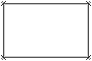 Süslü vintage çerçevelerin elementleri. Beyaz, klasik el yazısı kıvrımlarında sınır siyahı, çiçek motifleri. Tebrik kartları için tasarım baskısı, düğün davetiyeleri, restoran menüsü, kraliyet sertifikaları. 200 'ü ayarla