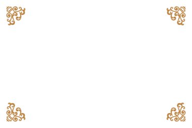 Süslü köşeleri olan zarif Vintage Gold Frame. 298