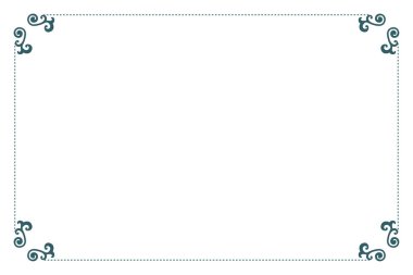 Süslü köşeli zarif Vintage Green Frame. 309