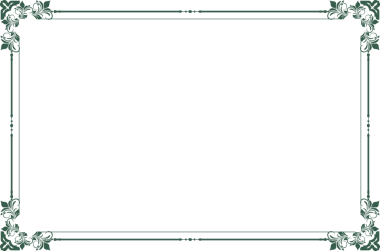 Süslü köşeli zarif Vintage Green Frame. 405