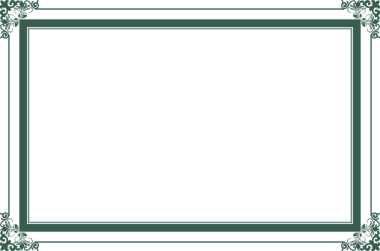 Süslü köşeli zarif Vintage Green Frame. 408