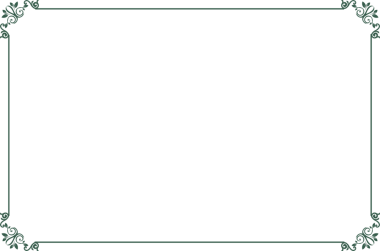 Süslü köşeli zarif Vintage Green Frame. 411