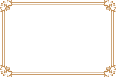 Süslü köşeleri olan zarif Vintage Gold Frame. 412